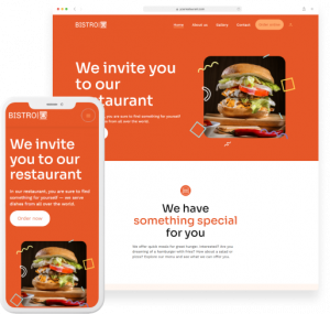 RestioX restaurant website builder preview